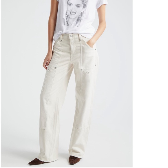 Re/Done Denim - Re/Done Beige Utility work ware Pants Jeans